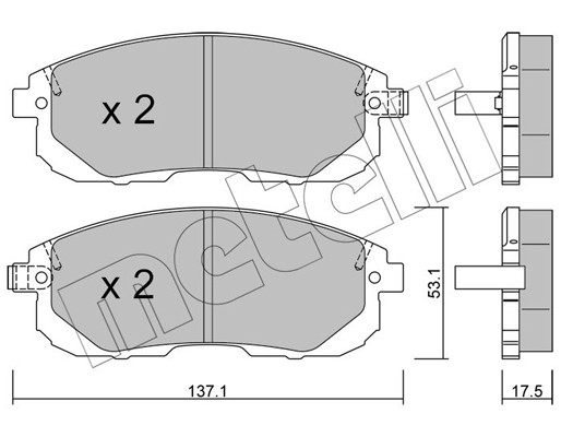 METELLI Bremsbelagsatz, Scheibenbremse
