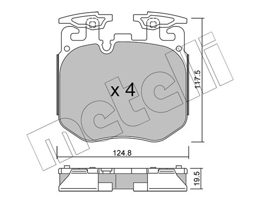 METELLI Bremsbelagsatz, Scheibenbremse