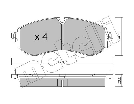 METELLI Bremsbelagsatz, Scheibenbremse