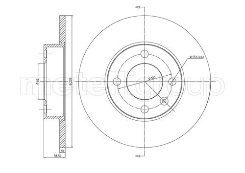 METELLI Bremsscheibe