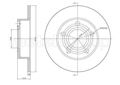 METELLI Bremsscheibe