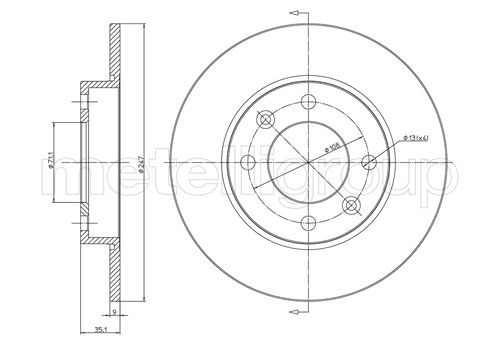 METELLI Bremsscheibe