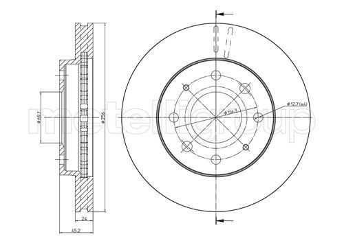 METELLI Bremsscheibe