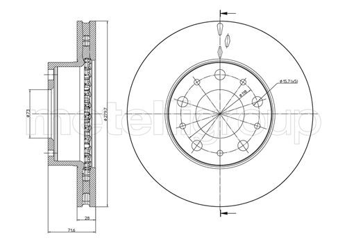 METELLI Bremsscheibe