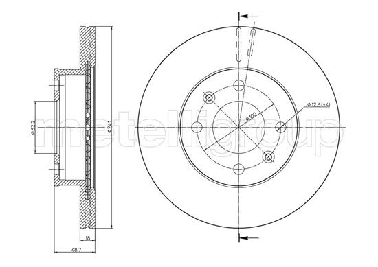 METELLI Bremsscheibe