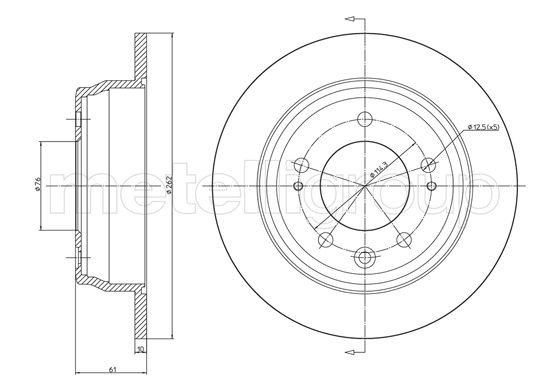 METELLI Bremsscheibe