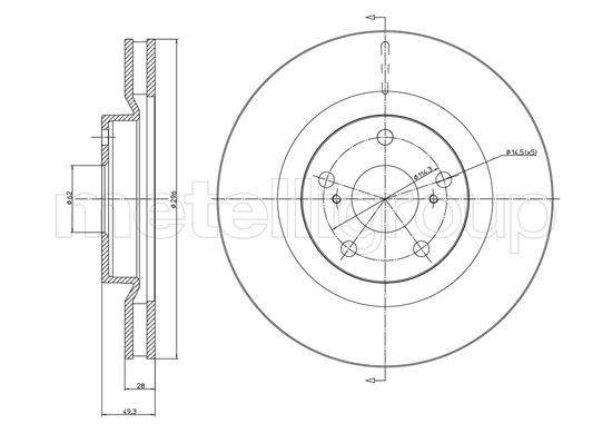 METELLI Bremsscheibe