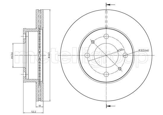 METELLI Bremsscheibe