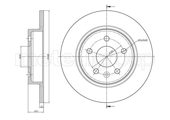 METELLI Bremsscheibe