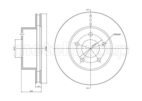 METELLI Bremsscheibe