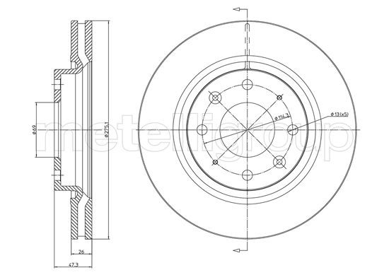 METELLI Bremsscheibe