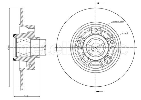 METELLI Bremsscheibe