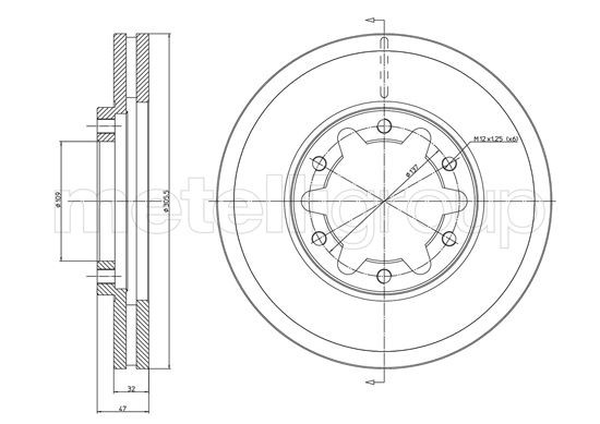 METELLI Bremsscheibe