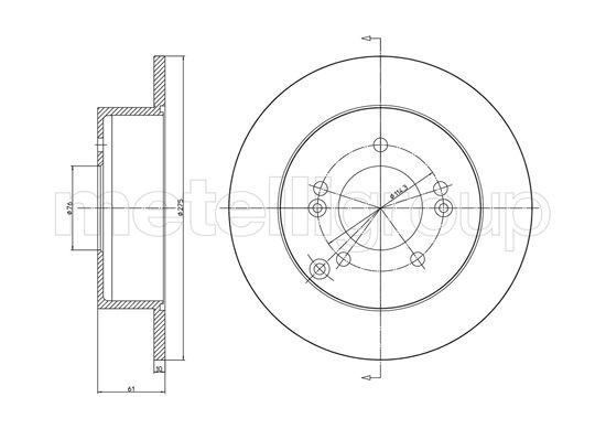 METELLI Bremsscheibe