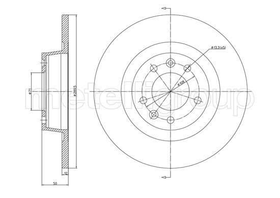 METELLI Bremsscheibe