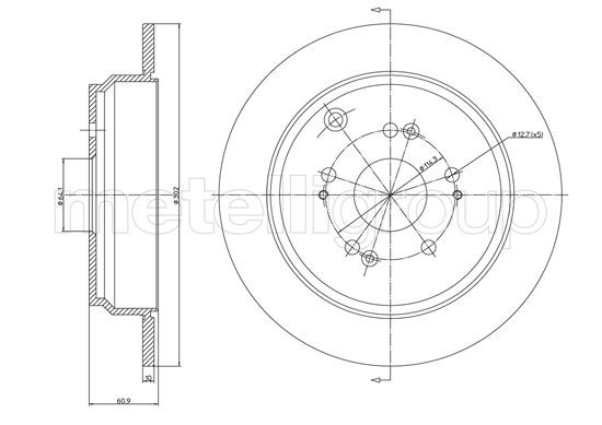 METELLI Bremsscheibe