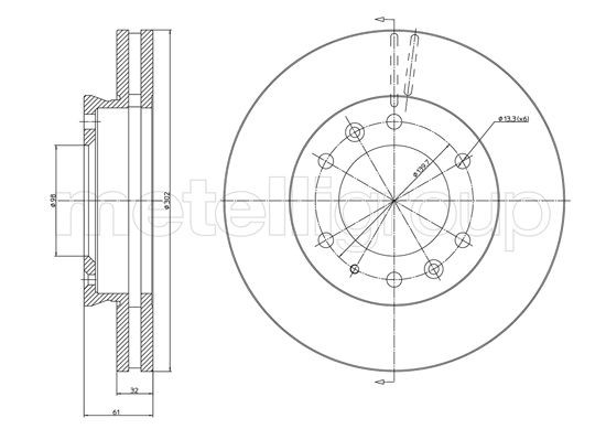 METELLI Bremsscheibe