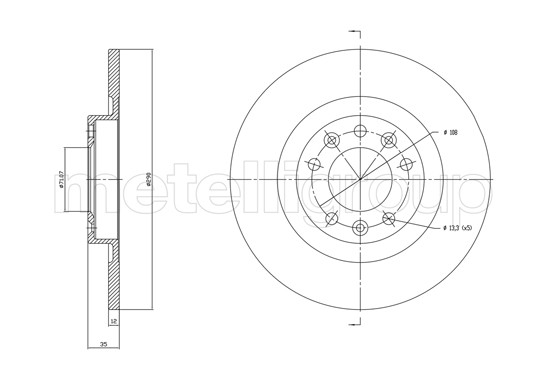 METELLI Bremsscheibe