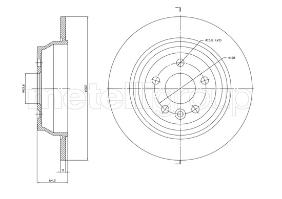 METELLI Bremsscheibe