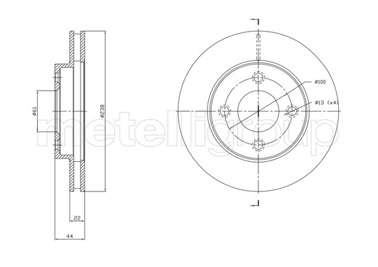 METELLI Bremsscheibe