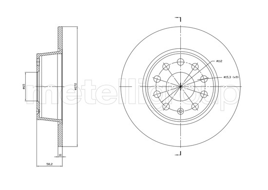 METELLI Bremsscheibe