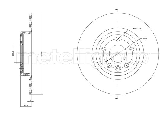 METELLI Bremsscheibe