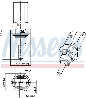 NISSENS Sensor, Kühlmitteltemperatur