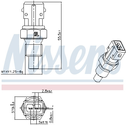 NISSENS Sensor, Kühlmitteltemperatur