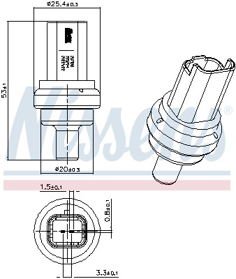 NISSENS Sensor, Kühlmitteltemperatur