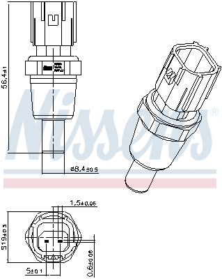 NISSENS Sensor, Kühlmitteltemperatur