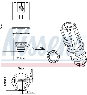NISSENS Sensor, Kühlmitteltemperatur