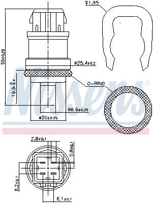 NISSENS Sensor, Kühlmitteltemperatur