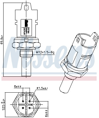 NISSENS Sensor, Kühlmitteltemperatur