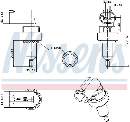 NISSENS Sensor, Kühlmitteltemperatur