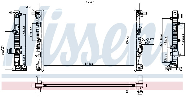 NISSENS Kühler, Motorkühlung