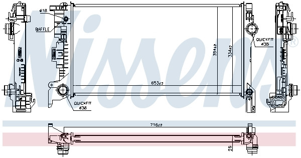 NISSENS Kühler, Motorkühlung