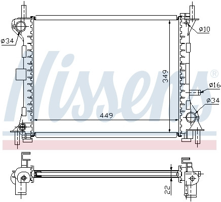 NISSENS Kühler, Motorkühlung