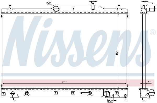 NISSENS Kühler, Motorkühlung
