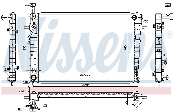 NISSENS Kühler, Motorkühlung