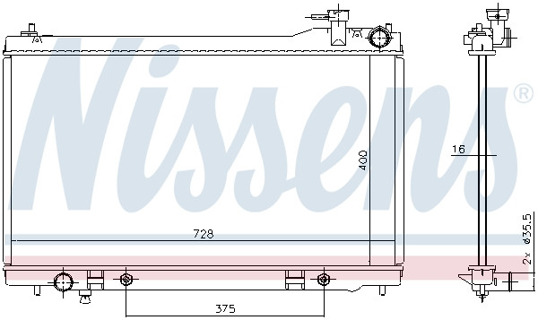 NISSENS Kühler, Motorkühlung