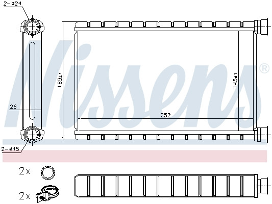 NISSENS Wärmetauscher, Innenraumheizung