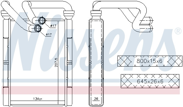 NISSENS Wärmetauscher, Innenraumheizung