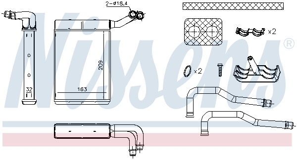 NISSENS Wärmetauscher, Innenraumheizung