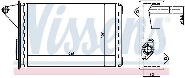 NISSENS Wärmetauscher, Innenraumheizung