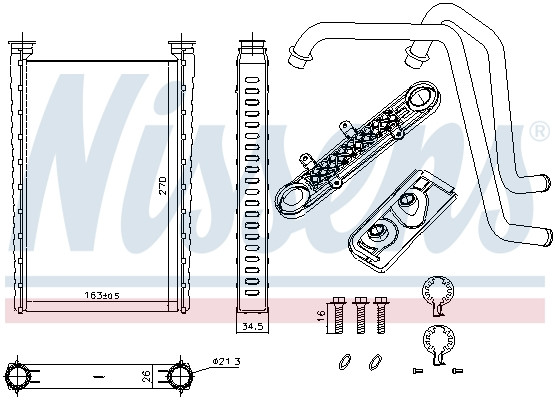 NISSENS Wärmetauscher, Innenraumheizung