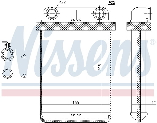 NISSENS Wärmetauscher, Innenraumheizung