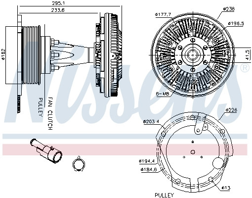 NISSENS Kupplung, Kühlerlüfter