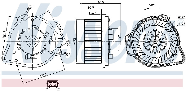 NISSENS Elektromotor, Innenraumgebläse