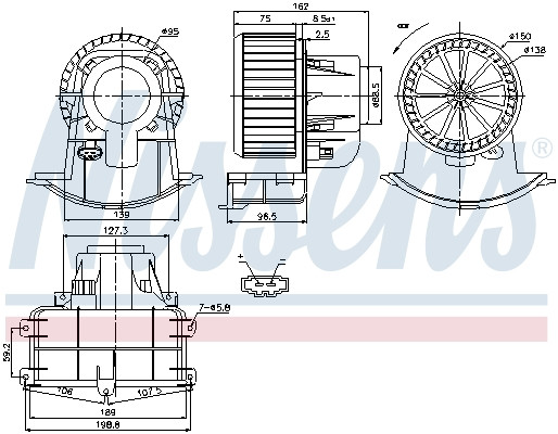 NISSENS Elektromotor, Innenraumgebläse