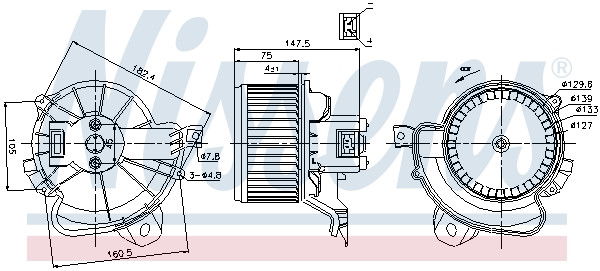 NISSENS Elektromotor, Innenraumgebläse